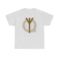 Elhaz Rune Protection Graphic T-Shirt - Heavyweight Cotton Classic Tee - Unisex White