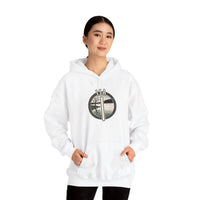 Isa Rune Ice Stillness Hoodie - Heavy Blend Fleece Pullover - Unisex White