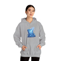 Tiwaz Tyr Sword Graphic Hoodie - Classic Fit Pouch Pocket Fleece - Unisex White