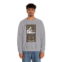 Judgement Tarot Card Graphic Sweatshirt - Heavy Blend Classic Fit Crewneck - Unisex White