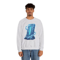 Isa Rune Ice Glacier Sweatshirt - Heavy Blend Fleece Crewneck - Unisex White