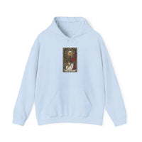 The Sun Tarot Card Hoodie - Heavy Blend Cotton-Poly Fleece Pullover - Unisex White