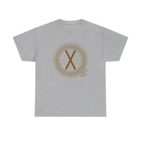 Gebo Rune Celtic Knot T-Shirt - Heavy Cotton Classic Fit Tee - Unisex White