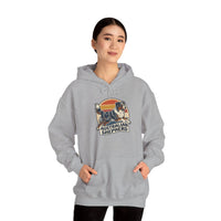 Australian Shepherd Retro 70s Sunset Hoodie - Heavy Blend Fleece Pullover - Unisex White