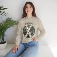 Gebo Rune Gift Cycle Graphic Sweatshirt - Heavyweight Cotton Blend Crewneck - Unisex White