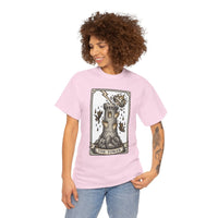 The Tower Tarot Card Graphic T-Shirt - Heavy Cotton Classic Fit Tee - Unisex White