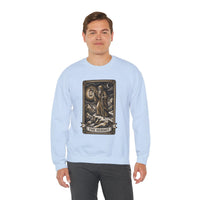 The Hermit Tarot Card Sweatshirt - Heavy Blend Crewneck Fleece - Unisex Off White