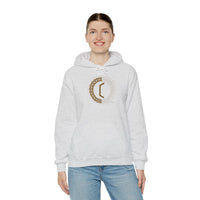 Perthro Runic Symbol Hoodie - Heavyweight Fleece Pullover - Unisex White