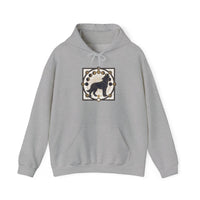 Howl Sacred Geometry Spirit Dogs Hoodie - Soft Cotton Blend Pullover - Unisex White