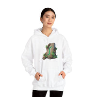 Eihwaz Rune Yggdrasil Tree Hoodie - Cozy Fleece Cotton Blend Pullover - Unisex White S-5XL