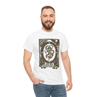 The World Tarot Card Graphic T-Shirt - Heavy Cotton Classic Fit Tee - Unisex White