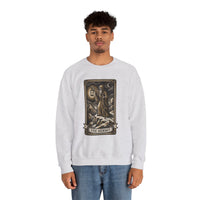 The Hermit Tarot Card Sweatshirt - Heavy Blend Crewneck Fleece - Unisex Off White