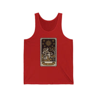 Mystic Star Tarot Card Tank Top - Lightweight Jersey Retail Fit - Unisex White