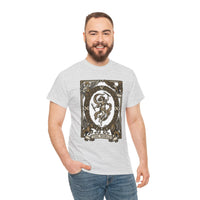 The World Tarot Card Graphic T-Shirt - Heavy Cotton Classic Fit Tee - Unisex White