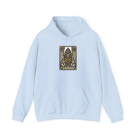 The Hierophant Tarot Card Hoodie - Heavyweight Fleece Pullover - Unisex White