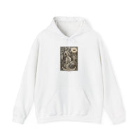 Temperance Tarot Card Hoodie - Heavy Blend Fleece Pullover - Unisex White