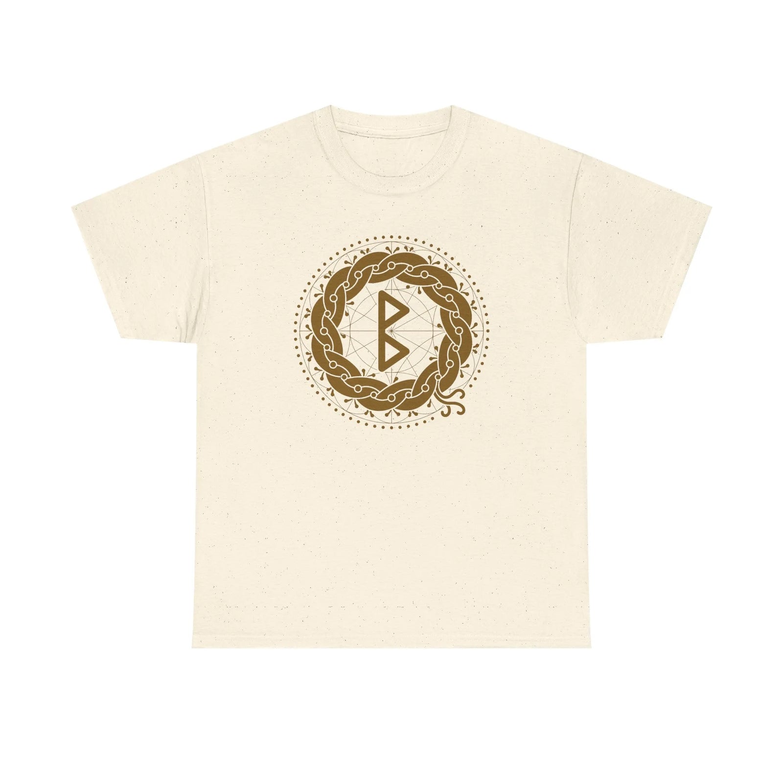 Berkana Rune Earth Mother T-Shirt - Heavyweight Cotton Classic Fit Tee - Unisex White