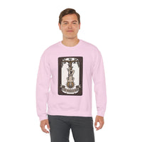 The Hanged Man Tarot Card Sweatshirt - Soft Fleece Classic Fit Crewneck - Unisex Off White