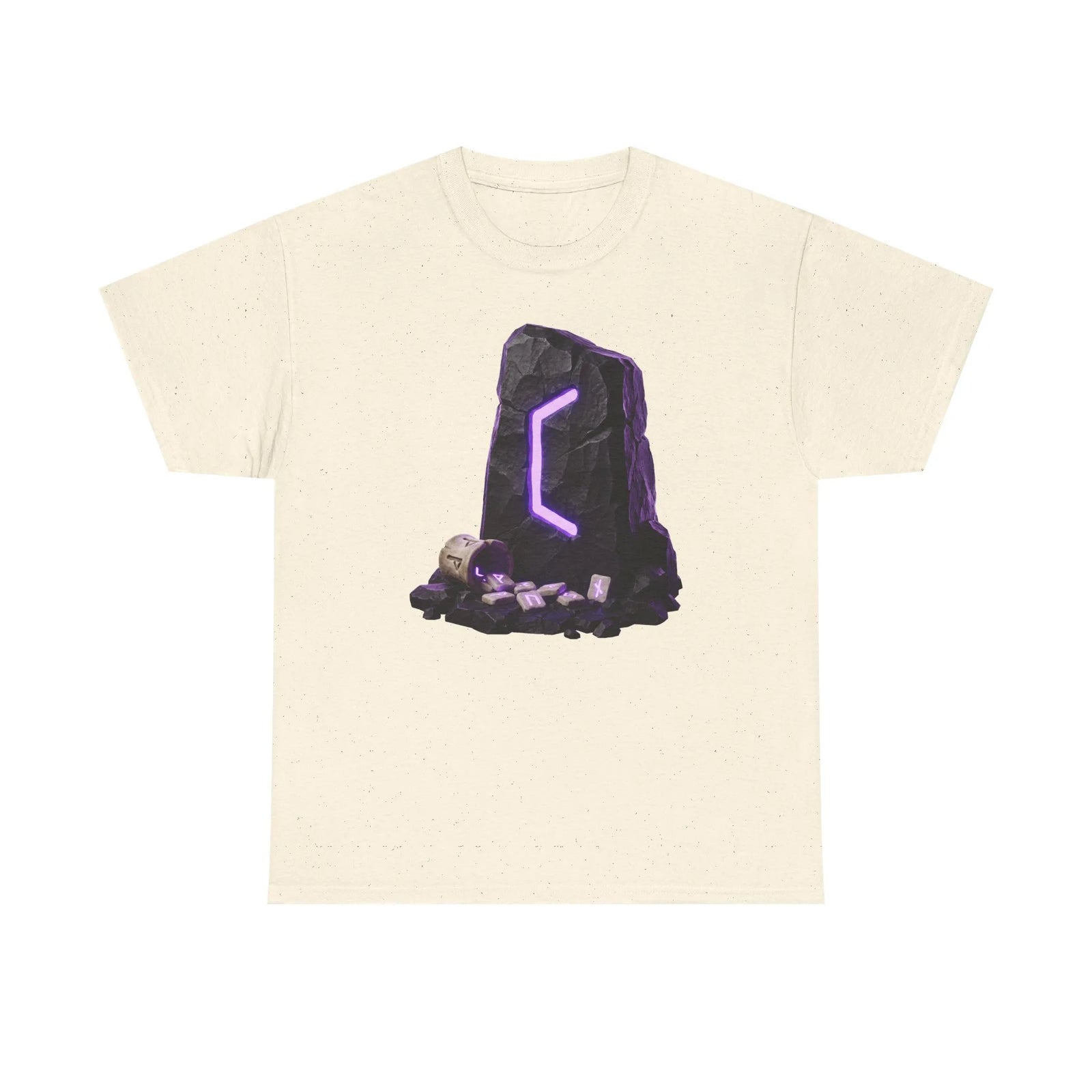 Perthro Rune Mystery Graphic T-Shirt - Heavy Cotton Classic Fit Crewneck Tee - Unisex White