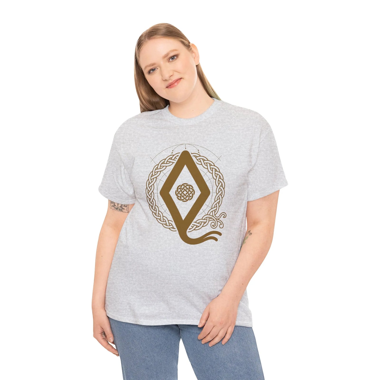 Ingwaz Rune Seed & Potential T-Shirt - Heavy Cotton Classic Fit Tee - Unisex White