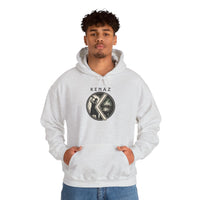 Kenaz Rune Forge Blacksmith Hoodie - Heavy Blend Fleece Pullover - Unisex Off White