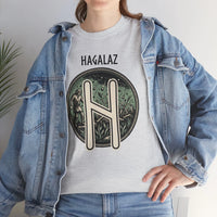 Hagalaz Rune Nordic Graphic T-Shirt - Heavy Cotton Classic Fit Tee - Unisex White