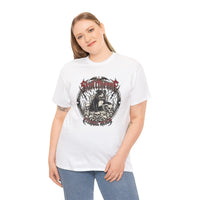 Skull Throne Heavy Metal Dog T-Shirt - Heavyweight Cotton Classic Tee - Unisex White
