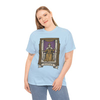 Justice Tarot Card Graphic T-Shirt - Heavy Cotton Classic Fit Tee - Unisex White