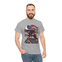 Ukiyo-e Samurai Cat Ninja T-Shirt - 100% Cotton Classic Fit Tee - Unisex White