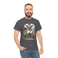 The Lovers Tarot Card Graphic T-Shirt - Heavy Cotton Classic Fit Tee - Unisex White