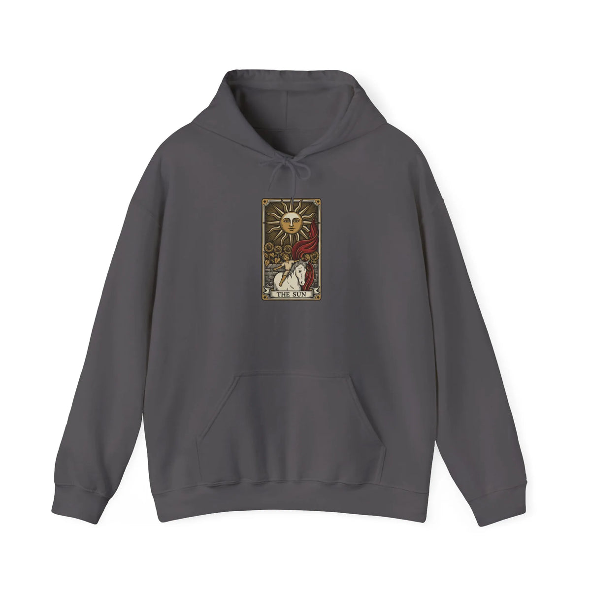 The Sun Tarot Card Hoodie - Heavy Blend Cotton-Poly Fleece Pullover - Unisex White