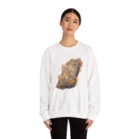 Jera Rune Harvest Graphic Sweatshirt - Heavy Blend Cotton Polyester Crewneck - Unisex White