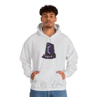 Perthro Rune Mystery Graphic Hoodie - Heavyweight Fleece Pullover - Unisex White
