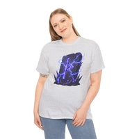 Thurisaz Rune Lightning Graphic T-Shirt - Heavy Cotton Classic Fit Tee - Unisex White