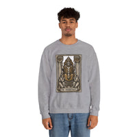 Hierophant Tarot Card Sweatshirt - Heavy Blend Crewneck Fleece - Unisex Ash