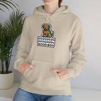 8-Bit Pixel Gaming Dogs Hoodie - Heavyweight Cotton Blend Pullover - Unisex White