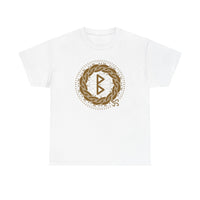 Berkana Rune Earth Mother T-Shirt - Heavyweight Cotton Classic Fit Tee - Unisex White