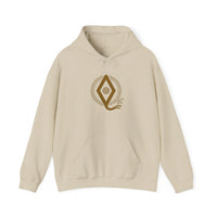 Ingwaz Rune Symbol Hoodie - Heavy Blend Fleece Pullover - Unisex Off White