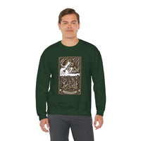 Judgement Tarot Card Graphic Sweatshirt - Heavy Blend Classic Fit Crewneck - Unisex White