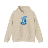 Isa Rune Ice Hoodie - Heavy Blend Cotton Blend Pullover - Unisex White