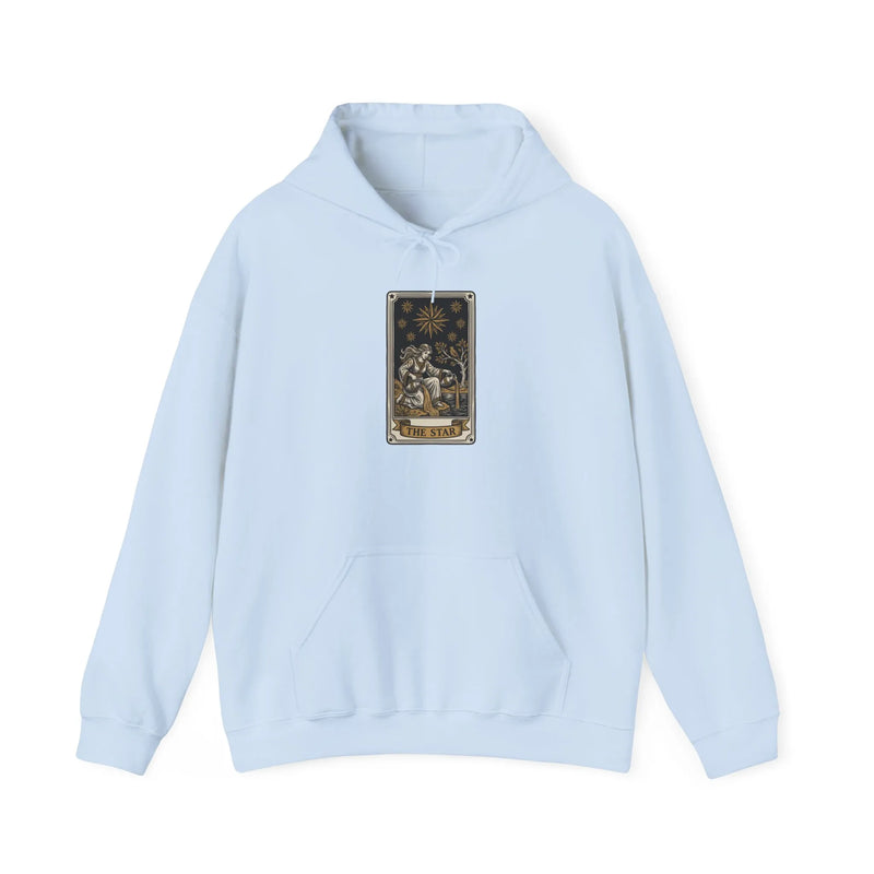 The Star Tarot Card Hoodie - Cozy Heavy Blend Fleece Pullover - Unisex White