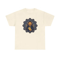 Alchemist Dog Sacred Geometry T-Shirt - Heavy Cotton Classic Fit Tee - Unisex White