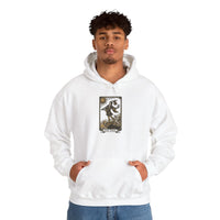 The Fool Tarot Card Hoodie - Heavy Blend Cotton Blend Pullover - Unisex White