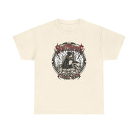 Skull Throne Heavy Metal Dog T-Shirt - Heavyweight Cotton Classic Tee - Unisex White