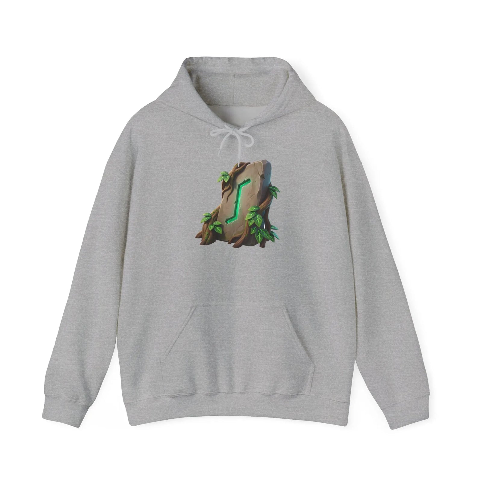 Eihwaz Rune Yggdrasil Tree Hoodie - Cozy Fleece Cotton Blend Pullover - Unisex White S-5XL