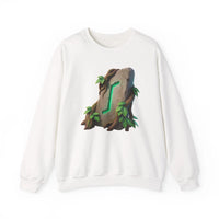 Eihwaz Rune Yggdrasil Tree Sweatshirt - Heavy Blend Classic Crewneck - Unisex Off White