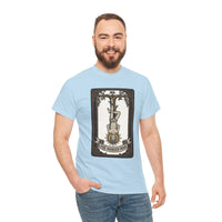 The Hanged Man Tarot Card T-Shirt - Heavy Cotton Classic Fit Tee - Unisex White