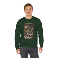 The Hermit Tarot Card Sweatshirt - Heavy Blend Crewneck Fleece - Unisex Off White