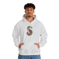 Ukiyo-e Samurai Cat Koi Rider Hoodie - Cozy Soft Blend Fleece Pullover - Unisex Off White