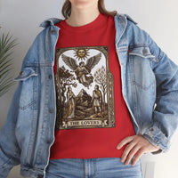 The Lovers Tarot Card Graphic T-Shirt - Heavy Cotton Classic Fit Tee - Unisex White